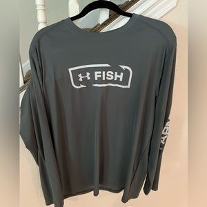 Under Armour Fishing performance long sleeve men’s XL gray shirt